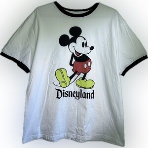Disney Parks Mickey Mouse Disneyland Adult Ringer T-shirt Size Large